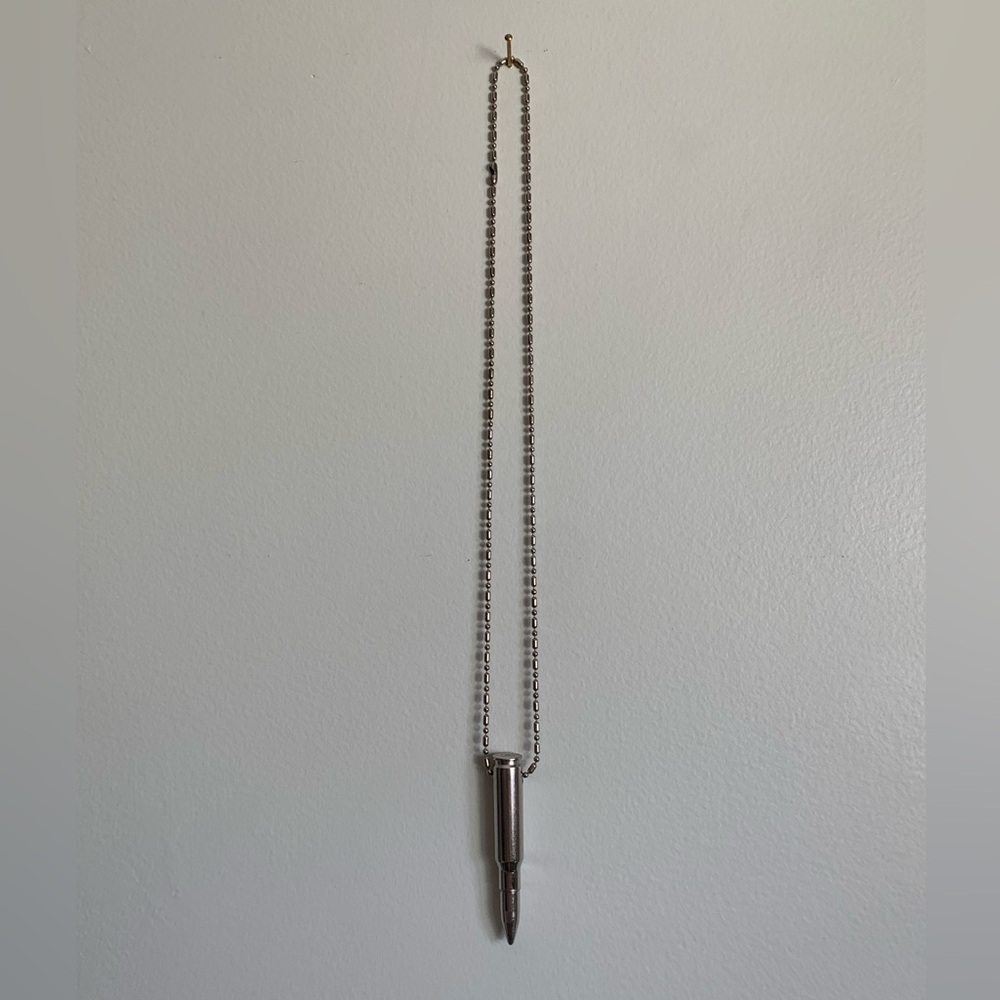 New vintage silver bullet necklace - Picture 3 of 10